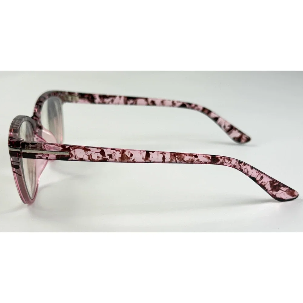 Zenni Pink Tortoise Womens Cat Eye Plastic Full Rim Eyeglasses FRAMES ONLY